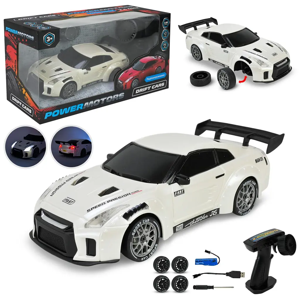 Радіокерована машина дрифт-кар Drift Cars у масштабі 1:20 зі світлодіодними фарами (PM3425-1)