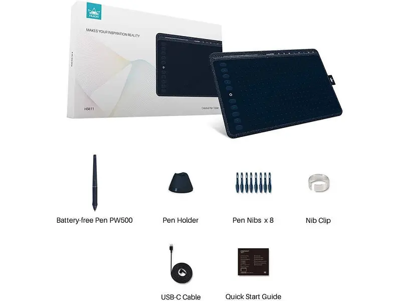 Графічний планшет Huion HS611 + рукавичка - фото 3