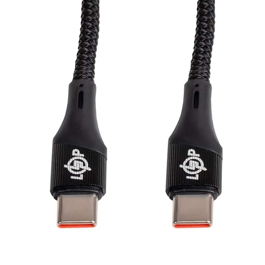 Кабель LogicPower C1001MC3 USB 3.0 Type-C - Type-C 100 Вт PD 1 м сірий