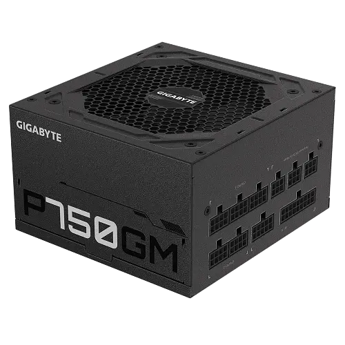 Блок живлення Gigabyte 750 Вт P750GM, Black, модульний, 120 мм (HYB), Active PFC, 80 Plus Gold, MB: 20+4 pin, CPU: 4+4 pin, VGA: 4 x 6+2 pin, 3xMolex / 1xFDD / 8xSATA, Захист: OVP/OPP/SCP/UVP/OCP/OTP (GP-P750GM) - фото 4