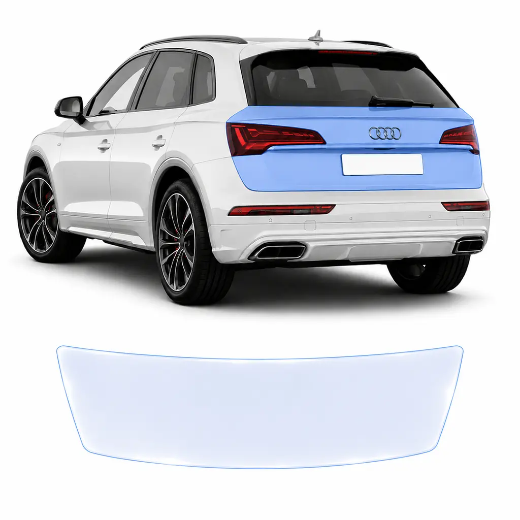 Антигравійна захисна бронеплівка за лекалами для Audi Q5 FY facelift 2021-2024 - зона кришки багажника