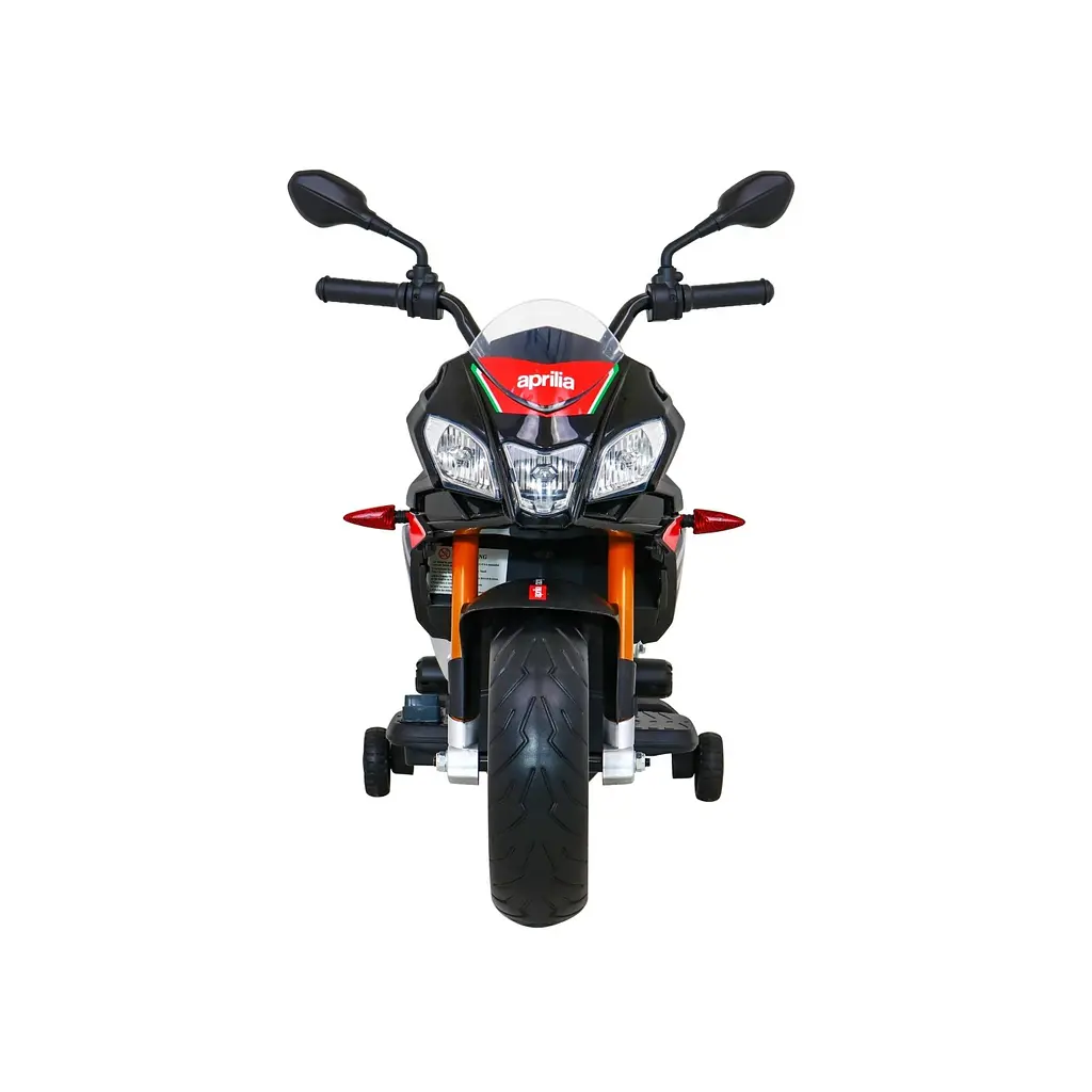 Електромотобайк із допоміжними колесами Ramiz Aprilia Tuono V4 12 В, чорний (PA.A010.CZ) - фото 3