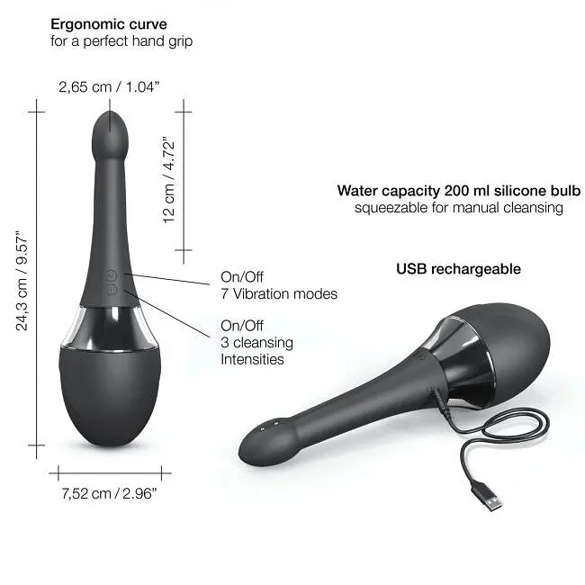 Автоматический анальный душ-вибратор Dorcel Douche Mate Pro - фото 5