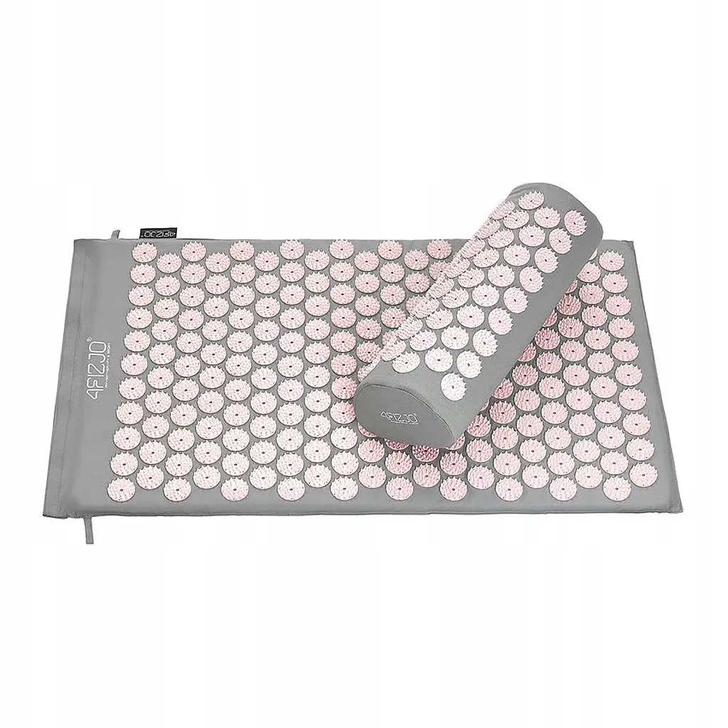 Килимок акупунктурний 4FIZJO Аплікатор Кузнєцова з валиком 72 x 42 см Grey/Pink 4FJ0287 (P-5907739313287) - фото 4