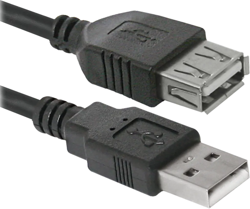 Кабель Defender USB AM-AF подовжувач 1.8 м чорний USB02-06 - фото 3