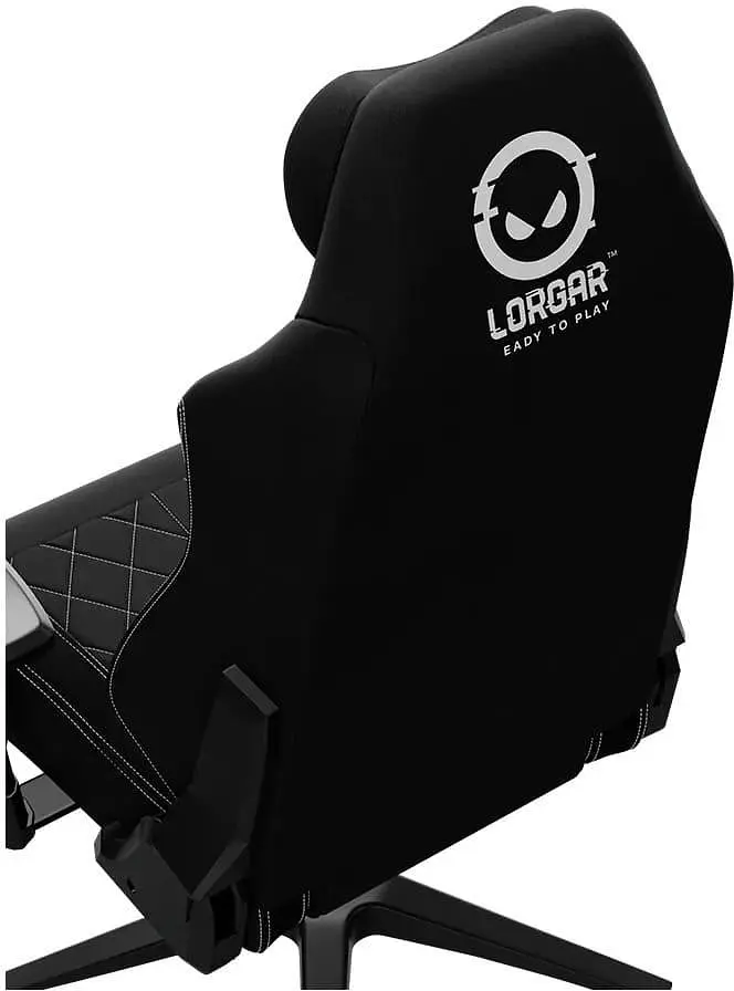 Ігрове крісло Lorgar CHA41 Premium Anti-Stain Fabric Black/White (LRG-CHA41-BK-WH) - фото 4