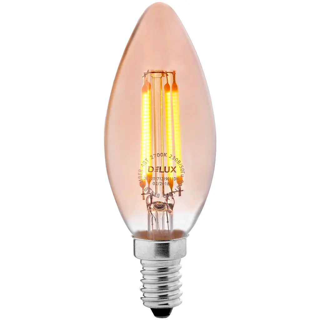 Лампочка Delux BL37B 4 Вт 2700K amber 220В E14 filament (90011682) - фото 2