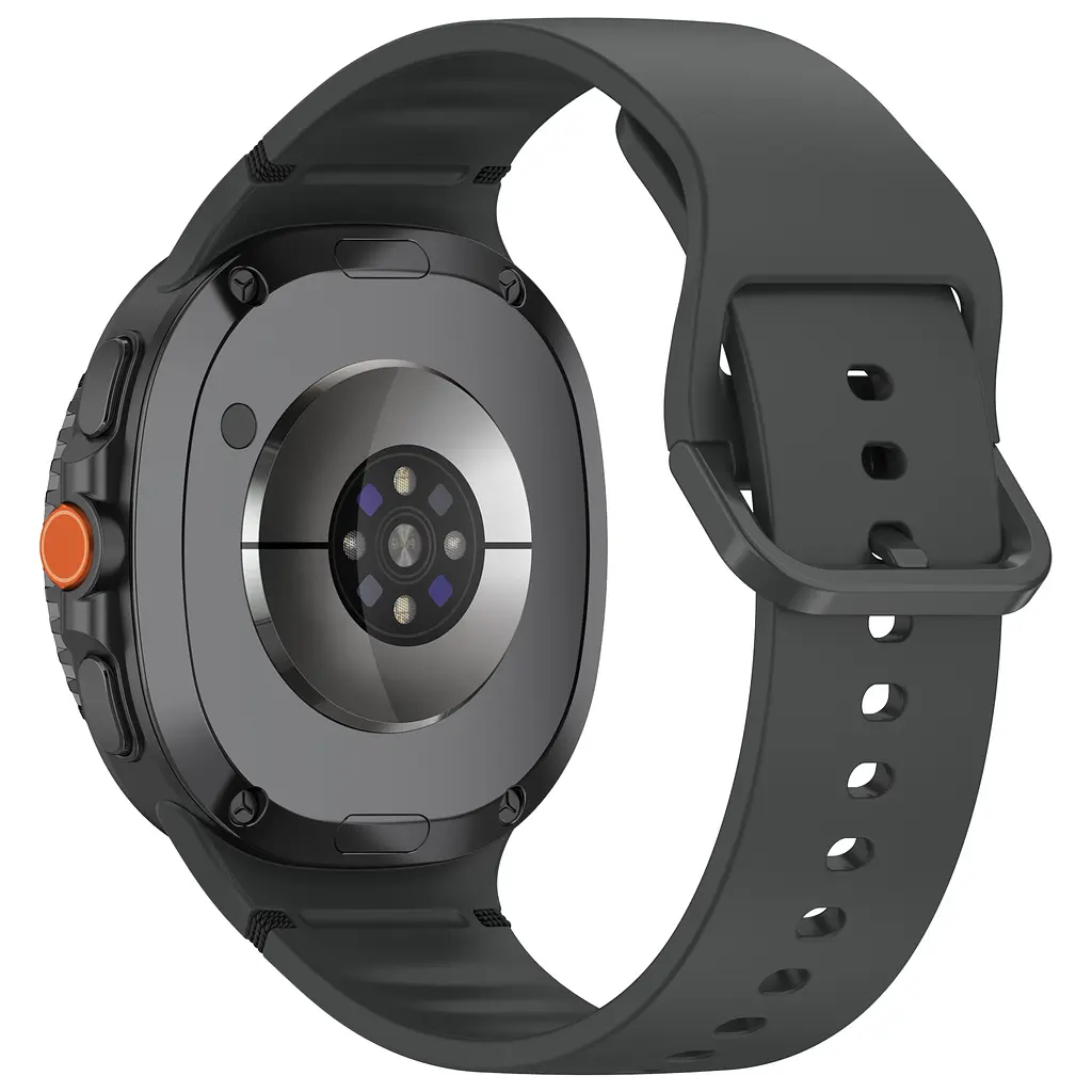 Силіконовий ремінець на смарт годинник Samsung Galaxy Watch 8 40mm/8 Classic 46mm/8 44mm, Silicone, dark grey, зі зручною застібкою, на фітнес браслет, ArmorStandart (ARM86869) - фото 2