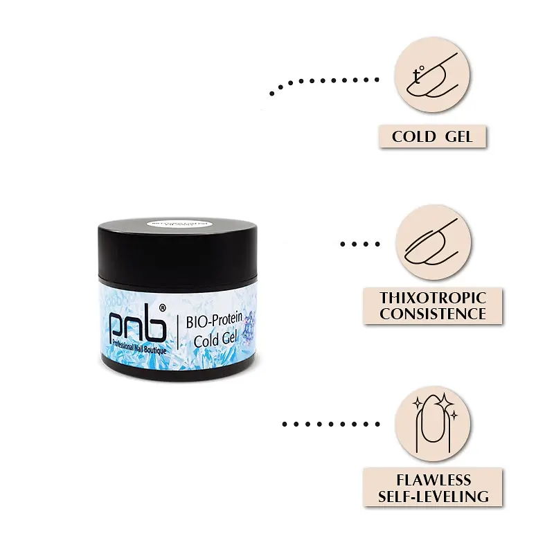 Холодний гель скляний PNB UV/LED BIO-Protein Cold Gel Glassy 15 мл - фото 5