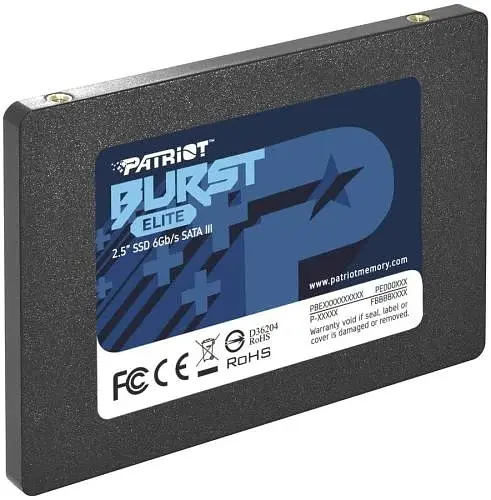 Твердотільний накопичувач SSD Patriot 1.92Tb, Burst Elite, SATA3, 2.5", 3D TLC, 450/320 МБ/с teh0019753 - фото 2