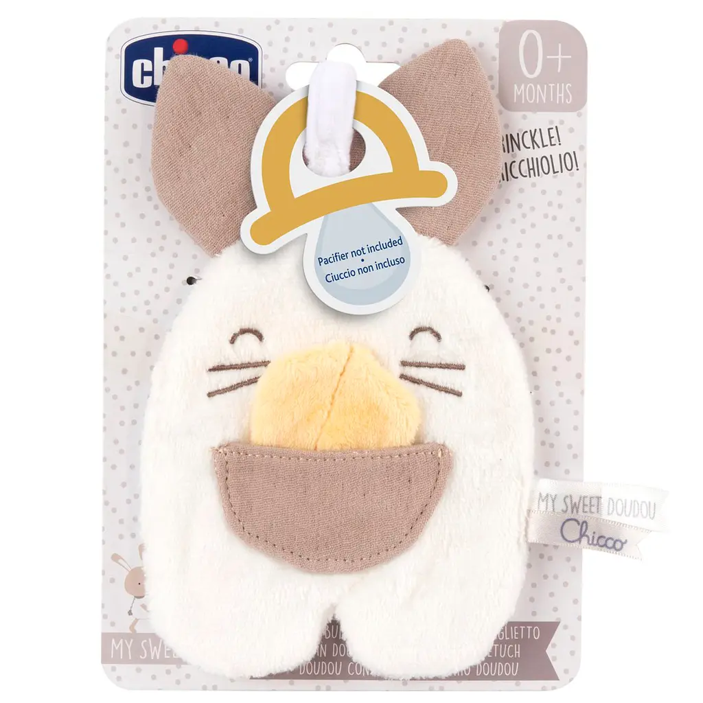 Іграшка-комфортер із тримачем для пустушки Chicco DouDou Зайченя (12543.00) - фото 4