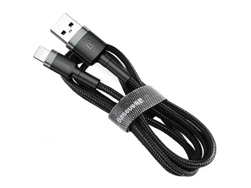 Кабель BASEUS Cafule Cable USB For Lightning 1.5A 2m Gray+Black (CALKLF-CG1) - фото 2