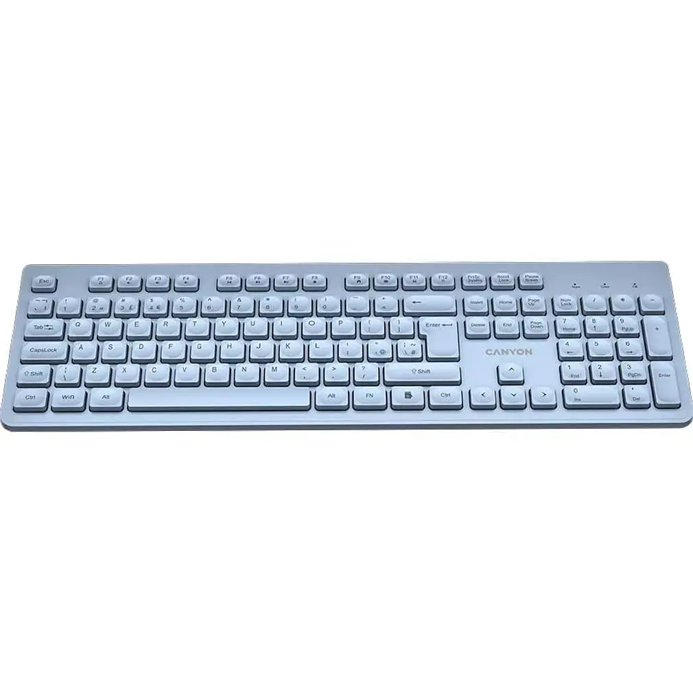 Клавіатура Canyon HKB-W01 UK/US AAA Wireless Blue (CNS-HKBW01BL) - фото 3