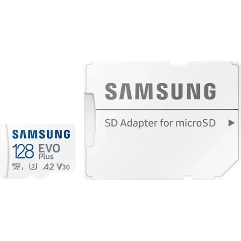 Карта пам'яті Samsung 128 GB microSDXC Class 10 UHS-I U3 V30 A2 EVO Plus+SD Adapte (MC128SA/EU) - фото 6