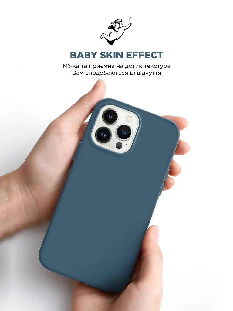 Силиконовый чехол для Apple iPhone 15 Pro Max, ICON2 Case, синий, противоударный, панель, защита всего корпуса, матовая поверхность Soft Touch, выступает над дисплеем, совместим с защитными стеклами и пленками, с микрофиброй, ArmorStandart (ARM70530) - фото 8