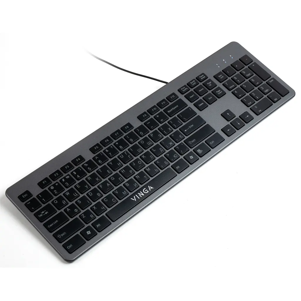 Клавіатура Vinga KB735 black-grey - фото 4