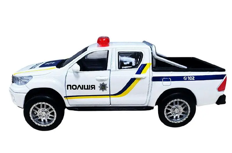 Іграшкова поліцейська машина позашляховик Toyota Hilux TechnoDrive KM250426 - фото 2