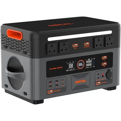 Портативна зарядна станція Oscal PowerMax 2400 SE 2400W/2016Wh (EU) - фото 3