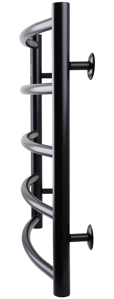 Водяна рушникосушка Unio LD W 500-500-5 BLK Драбинка Дуга чорна, Чорний матовий - фото 3