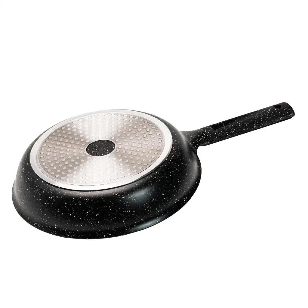 Сковорода антипригарная с крышкой Haus Roland ⌀ 29см алюминиевая сковорода 2л Черная - фото 2