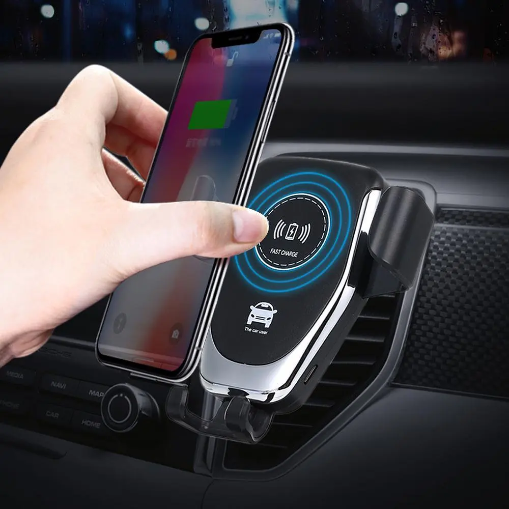Тримач для телефона в авто "Wireless Car Mount Charger" 10W Чорний, бездротова зарядка в машину - фото 3
