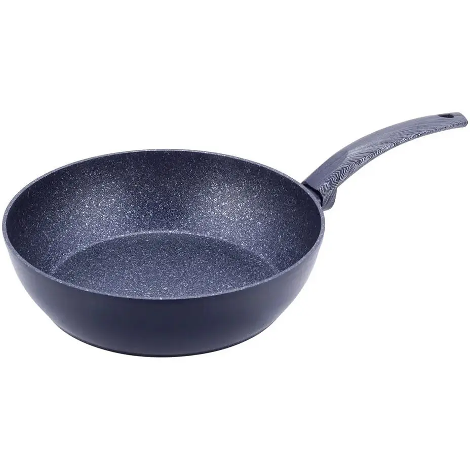 Сотейник Kamille Black marble алюминиевый с антипригарным покрытием 32 см (4137) - фото 2