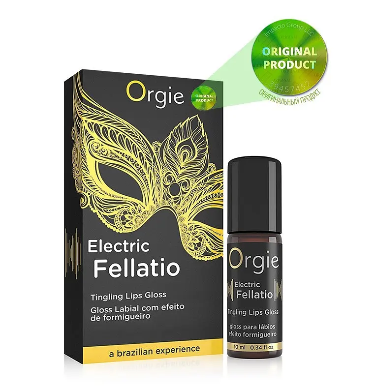 Блиск для губ з віброефектом, 10 мл Orgie Sexy Vibe Electric Fellatio