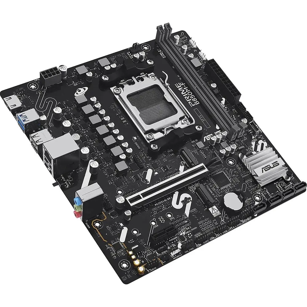 ASUS Материнська плата PRIME B850M-F sAM5 B850 2xDDR5 M.2 HDMI Wi-Fi BT mATX - фото 2