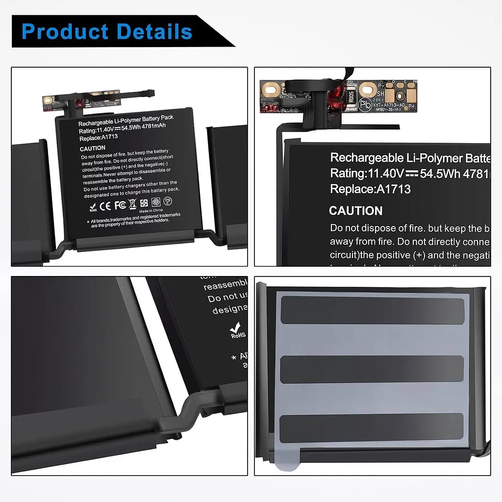 Аккумулятор MacBook Pro 13″ A1708 4781 мА·ч - фото 4