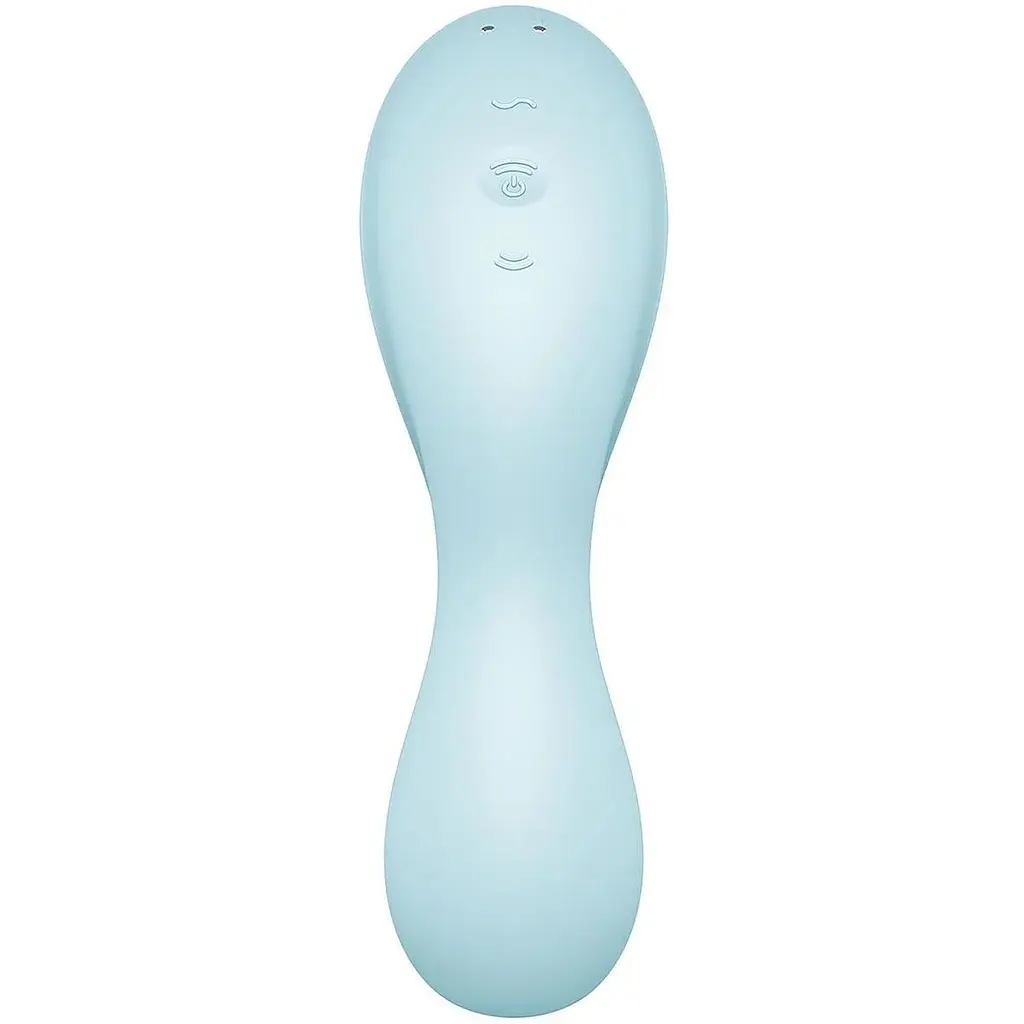 Вакуумный смарт-стимулятор с вибрацией Satisfyer Curvy Trinity 5+ Голубой - фото 7
