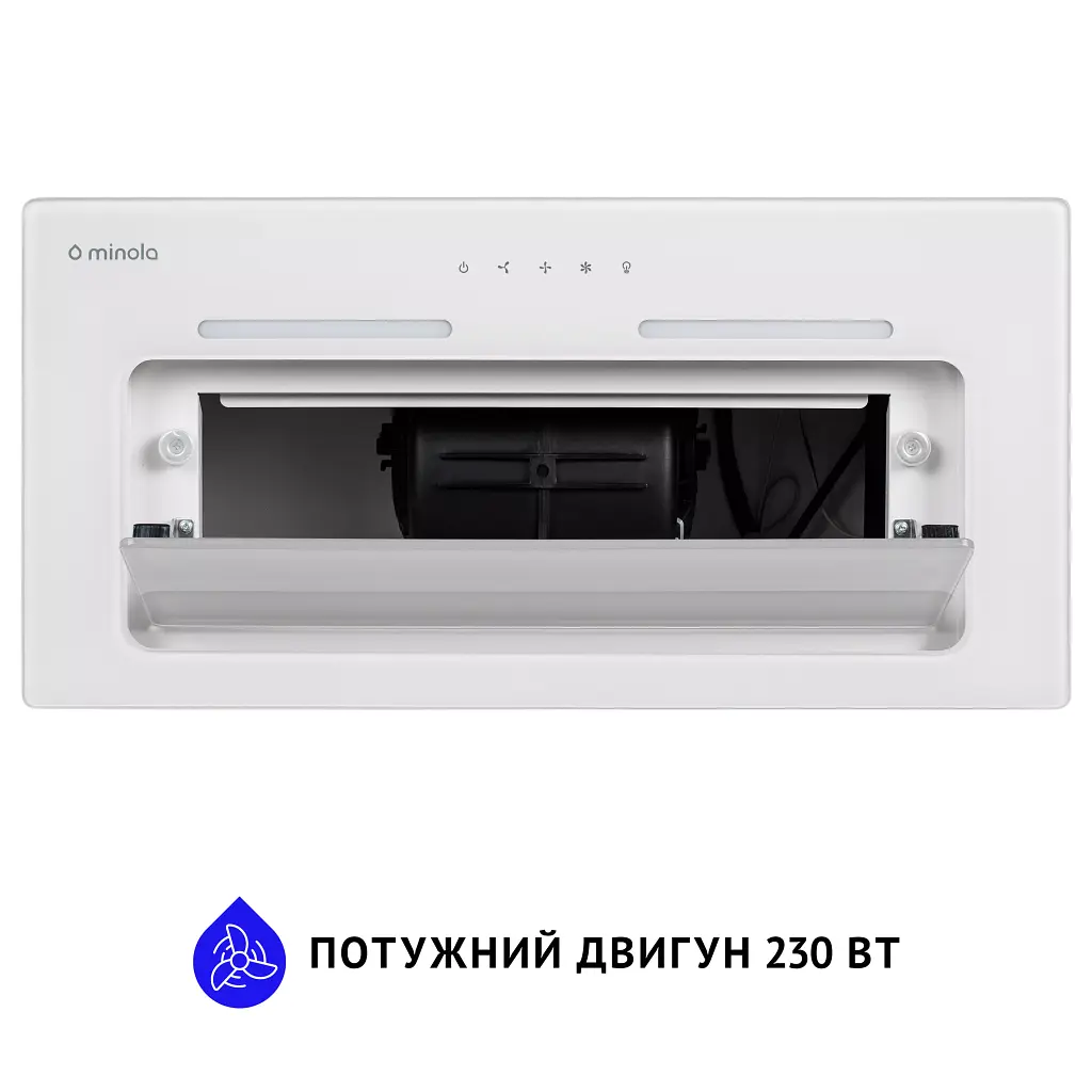 Витяжка повновбудовувана Minola HBI 6873 WH GLASS 1200 LED Line - фото 5
