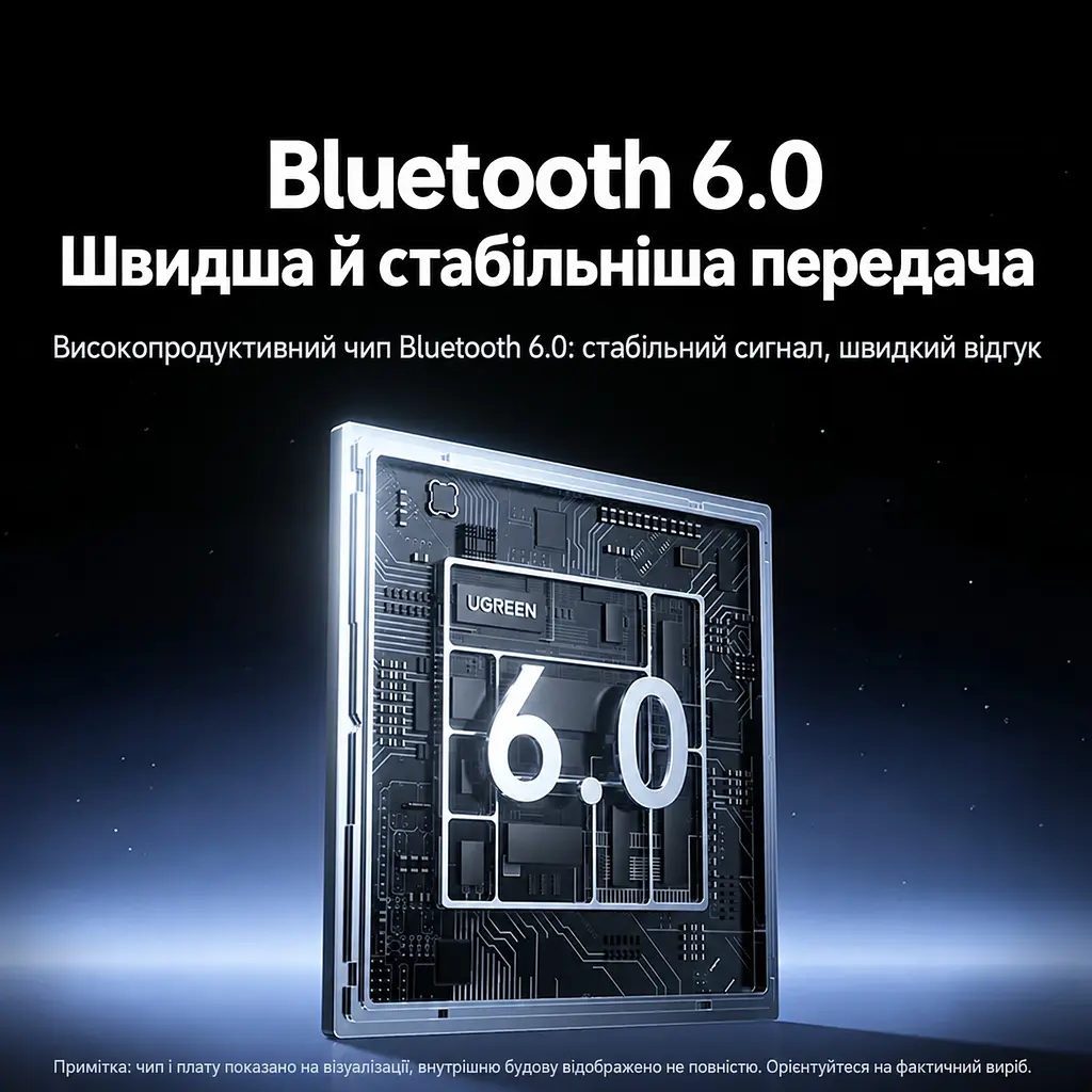 Автомобільний Bluetooth 6.0 аудіоприймач UGREEN BT525 AUX-адаптер аудіовихід 3,5 мм та штекер USB-A для живлення кодеки SBC AAC і LDAC мікрофон для дзвінків із ШІ-шумозаглушенням одночасне підключення до двох телефонів чорний (85428) - фото 11