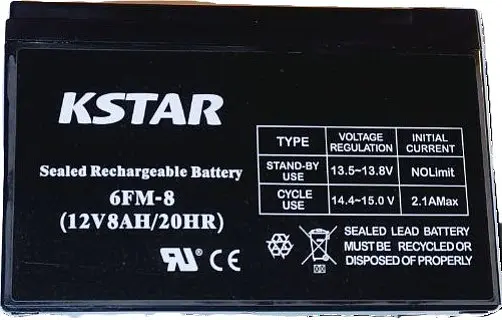 Акумуляторна батарея KSTAR 12V 8.0AH (6-FM-8) AGM - фото 3