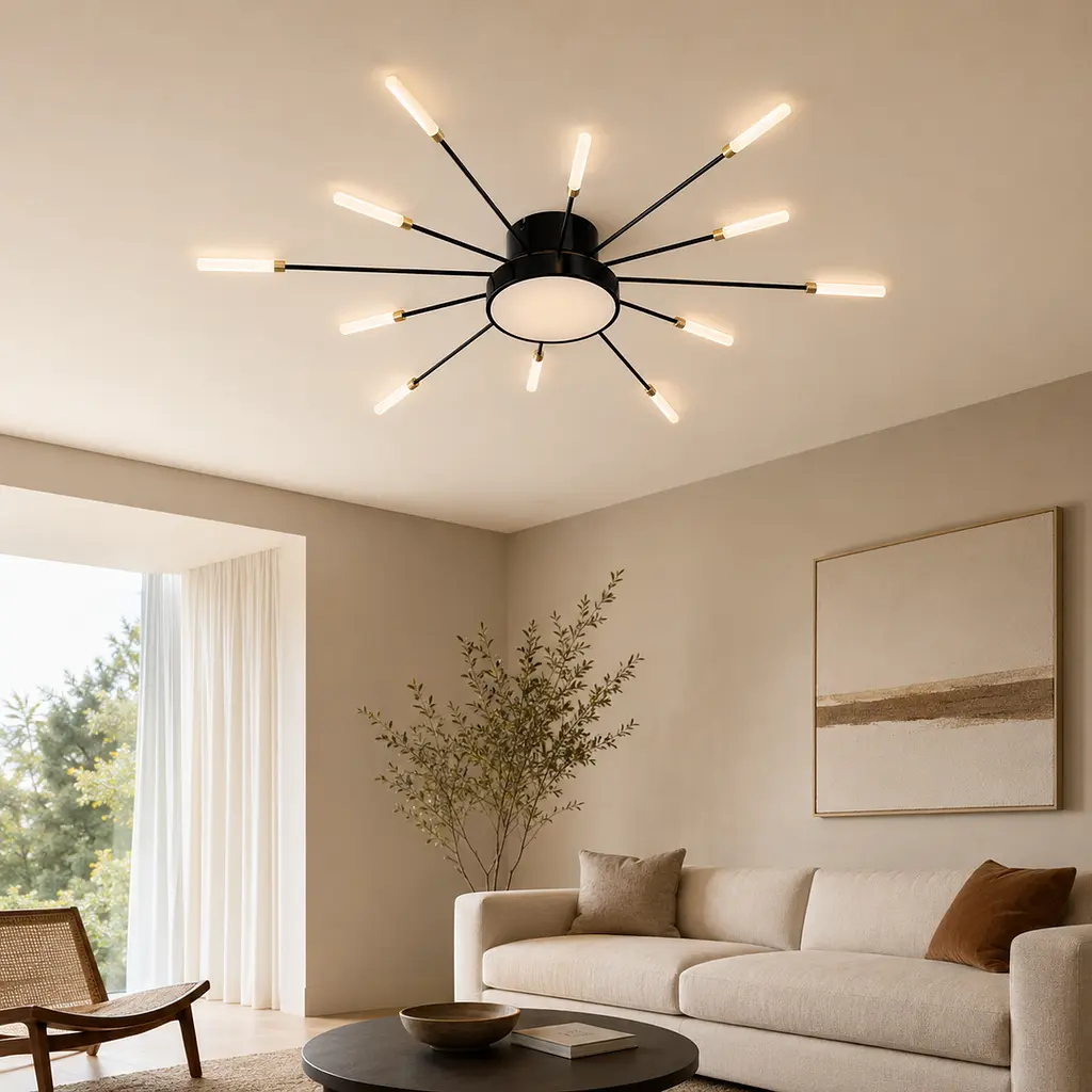 Світлодіодна люстра стельова Artlight 6472/12, 15 Вт, чорна