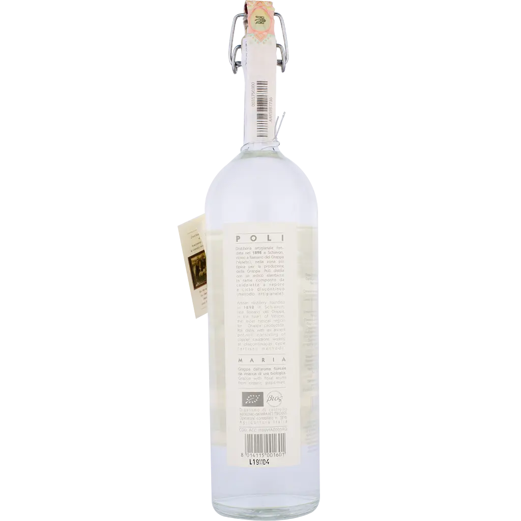 Граппа Poli Grappa Organic Bagno Maria, 40%, 0,7 л - фото 2