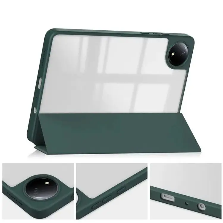 Чохол-книжка BeCover Soft Edge TPU з кріпленням для стілусу для Xiaomi Redmi Pad SE 8.7" Dark Green (712566) - фото 3
