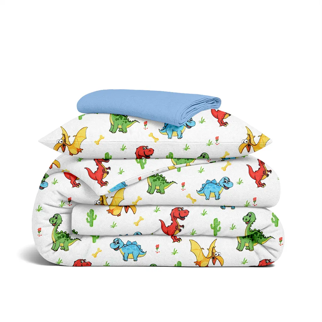 Дитяча постільна білизна фланель в ліжечко COLORFUL DINO CS3 COSAS (2200000003782)