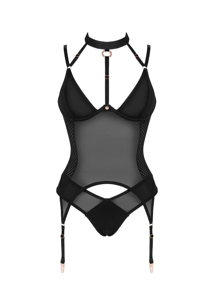 Корсет Obsessive Lingerie-Brasica M/L чорний - фото 5