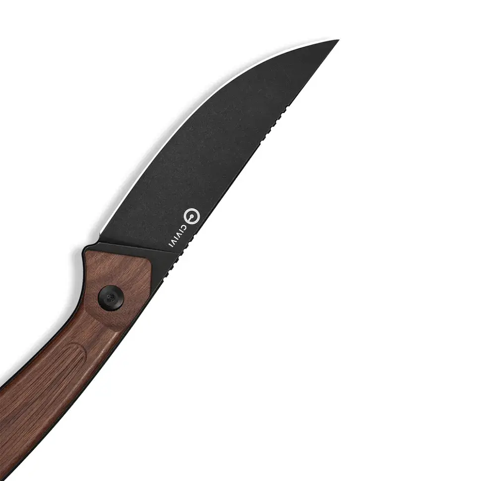 Ніж фіксований туристичний Civivi Carveth (9,1 см) AEB-L / Wood дерево з чохлом - фото 7