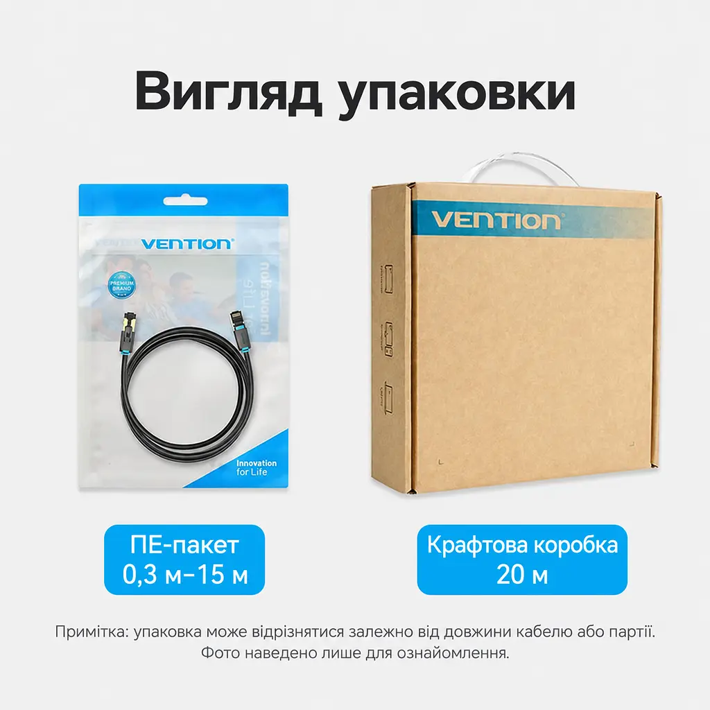 Сетевой кабель Ethernet Vention 10 м патч-корд RJ45 штекер на обоих концах Cat.8 до 40 Гбит/с 2000 МГц с экранированием S/FTP проводники из бескислородной меди позолоченные контакты чёрный (IKABL) - фото 12