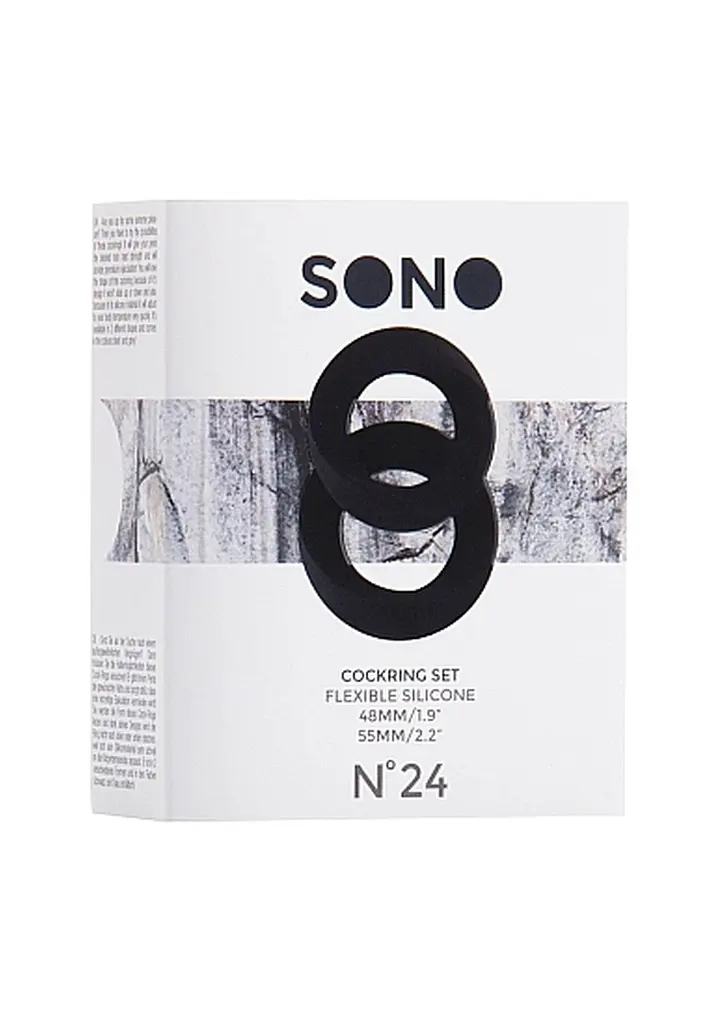 Набір ерекційних кілець Sono No.24, 2 шт (чорний) - фото 3
