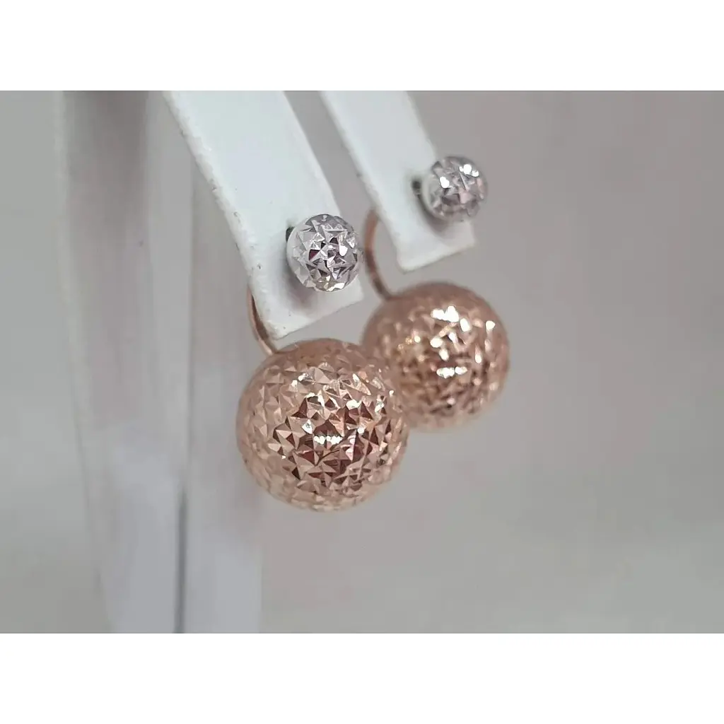 Золоті сережки Favoritum з алмазною гранню. 220336_12_А_КБ - фото 4