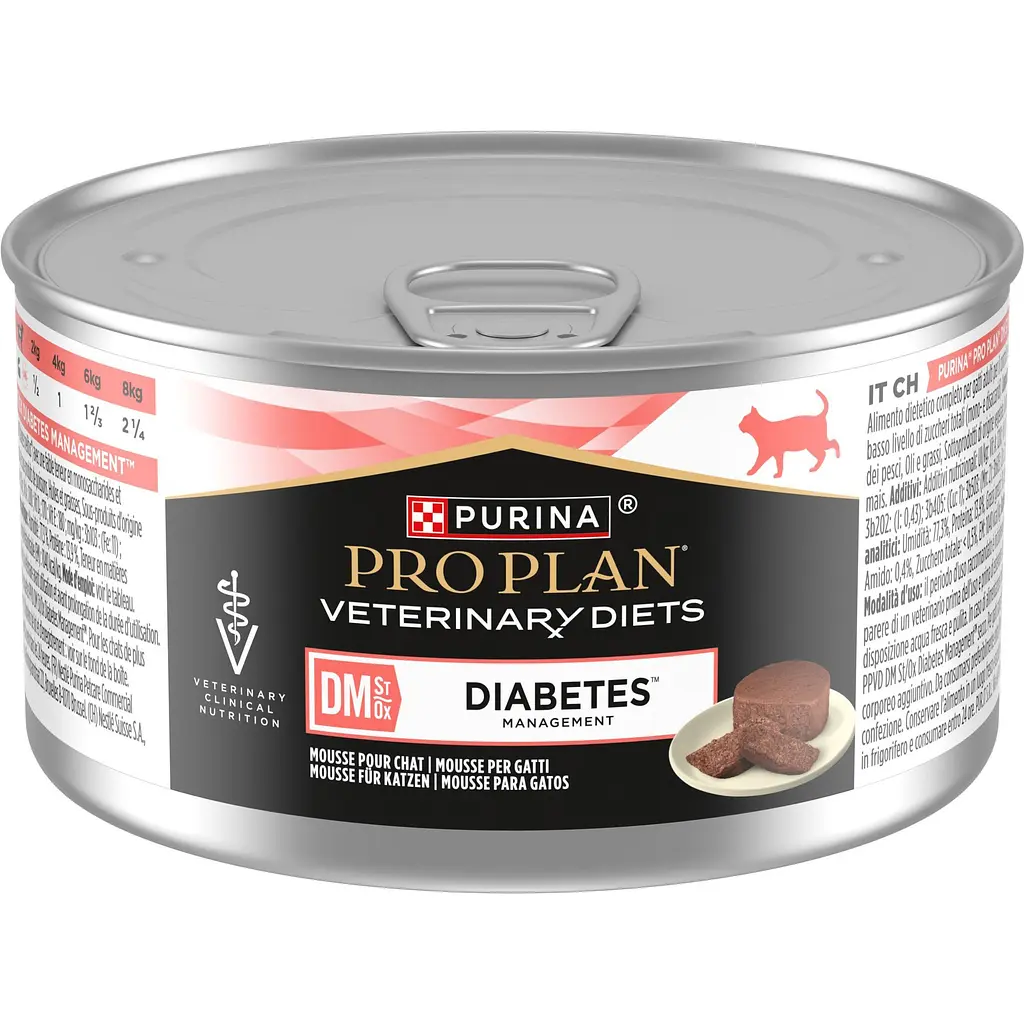 Вологий корм для котів Purina Pro Plan Veterinary Diets DM ST/OX Diabetes Managment 195 г - фото 2