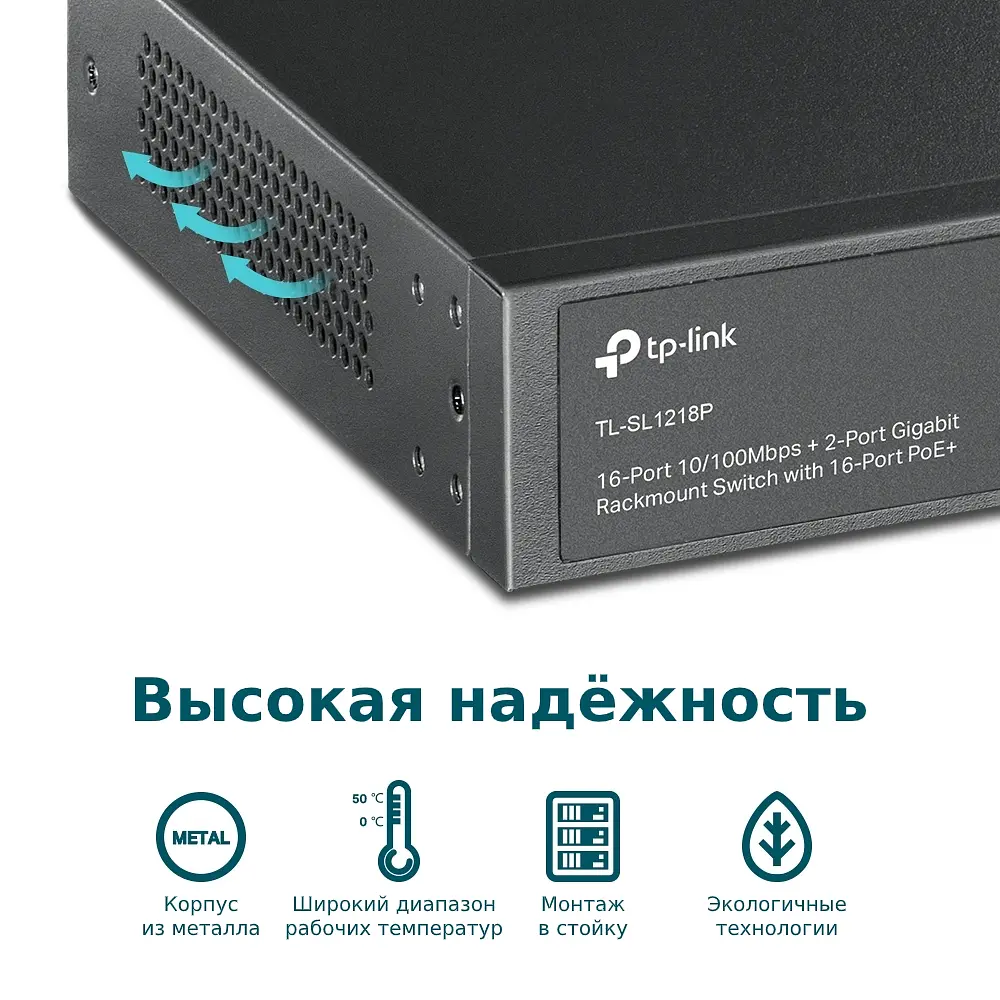 Комутатор TP-Link TL-SL1218P - фото 8