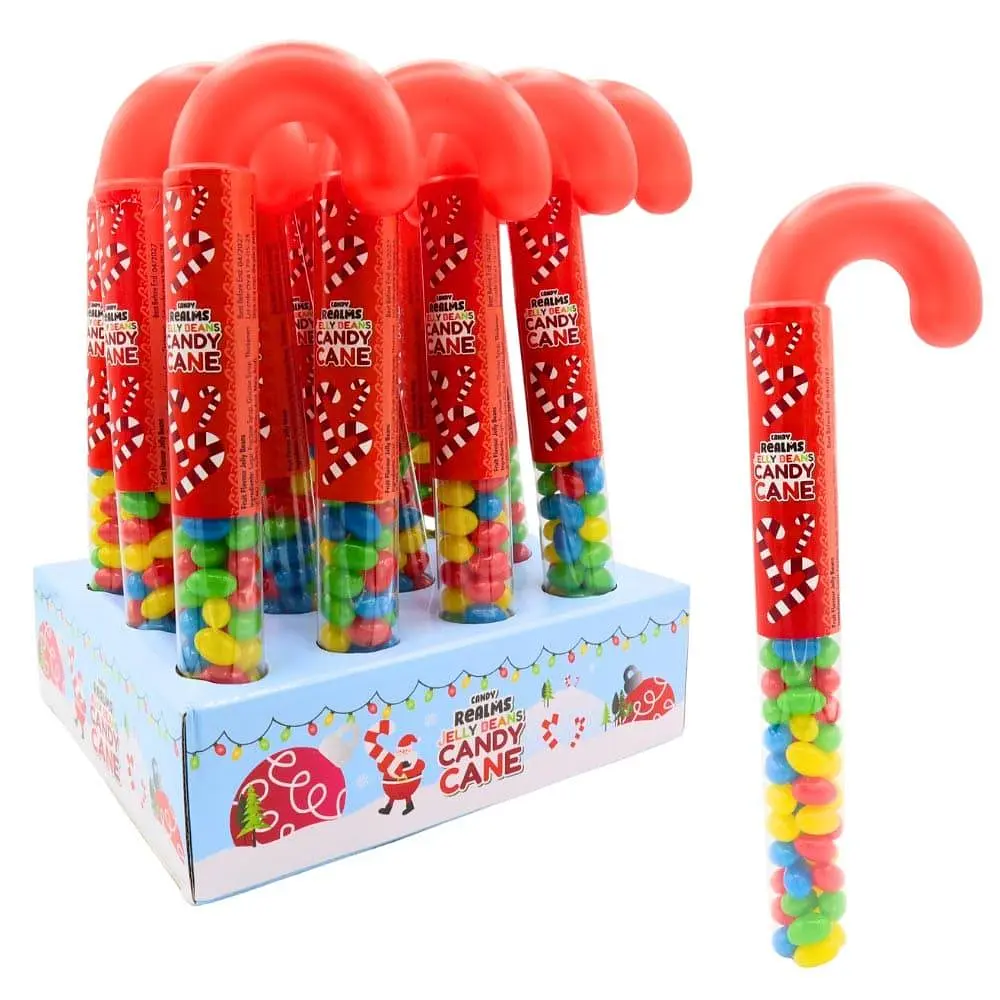 Тростина з драже Candy Realms Jelly Beans Candy Cane 80г - фото 2