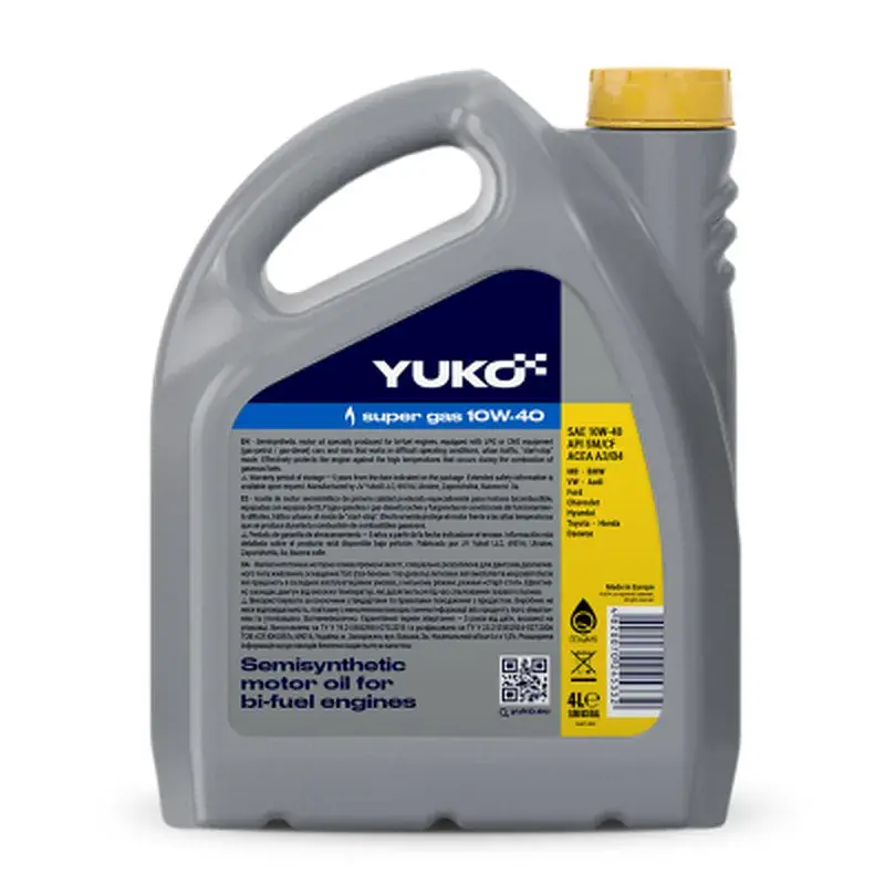 Моторна олива Yuko SUPER GAS 10W-40 4л (4820070245332) - фото 2