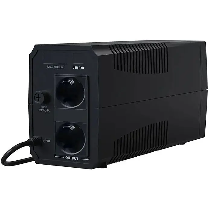 ДБЖ Marsriva MR-UF600, 600ВА/360Вт, Line-Interactive, LED version, 2хSchuko, 1x12V/7Ah - фото 3