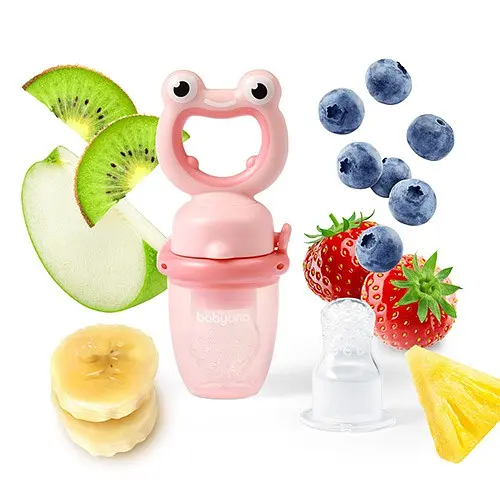 Ниблер для кормления BabyOno Лягушонок Розовый - фото 4