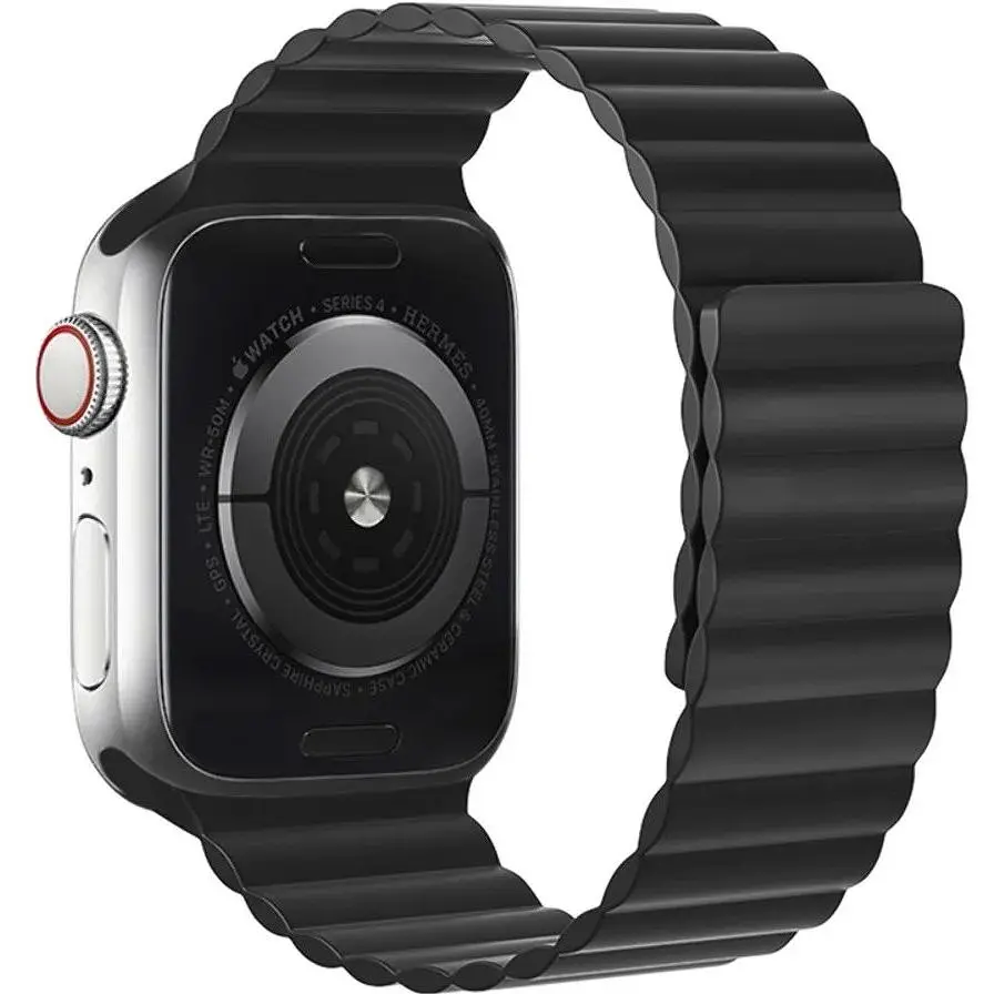 Ремінець силіконовий Hoco iWatch WA07 magnetic 38/40/41 mm чорний