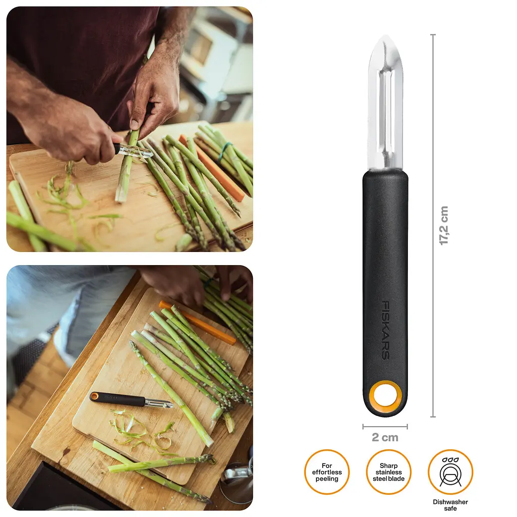Овочечистка з фіксованим лезом Fiskars Functional Form (1079907) - фото 2